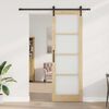 vidaXL Porte coulissante ORKDAL Naturel et Noir 78 x 232 cm