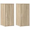 vidaXL Armoires &agrave; chaussures 2 pcs Ch&ecirc;ne sonoma 32x35x70 cm Agglom&eacute;r&eacute;
