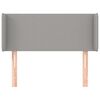 vidaXL T&ecirc;te de lit avec oreilles Gris clair 103x16x78/88 cm Tissu