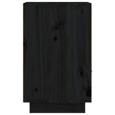 vidaXL Table de chevet Noir 40x34x55 cm Bois de pin massif