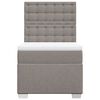vidaXL Sommier &agrave; lattes de lit avec matelas Taupe 100x200 cm Tissu