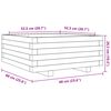 vidaXL Jardini&egrave;re cire marron 60x60x26,5 cm bois de pin massif