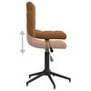 vidaXL Chaise pivotante de salle &agrave; manger Marron Velours