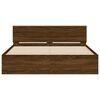 vidaXL Cadre de lit sans matelas ch&ecirc;ne marron 140x190 cm