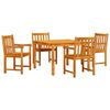 vidaXL Ensemble de salle &agrave; manger pour jardin 5 pc Marron