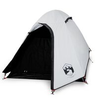 vidaXL Tente de camping 2 personnes blanc 254x135x112 cm taffetas 185T