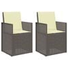 vidaXL Chaises de jardin salle &agrave; manger 2 pc Gris clair et Cr&egrave;me PP
