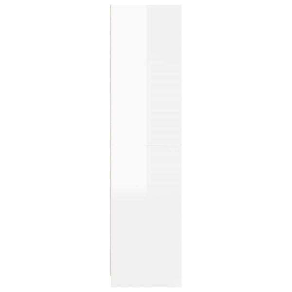 vidaXL Garde-robe avec tiroirs Blanc brillant Bois d'ing&eacute;nierie