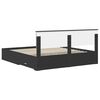 vidaXL Cadre de lit Noir et argent 200 x 200 cm Bois d'ing&eacute;nierie