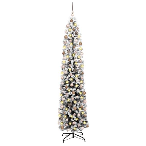 vidaXL Sapin de No&euml;l artificiel Vert 210 cm PVC et acier et plastique