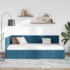 vidaXL Cadre de lit d'angle Bleu 90 cm x 200 cm Velours