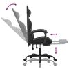 vidaXL Chaise de jeu avec repose-pied Noir et camouflage Similicuir