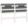 vidaXL T&ecirc;te de lit capitonn&eacute;e Blanc et gris clair 135 cm Pin massif