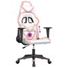 vidaXL Chaise de jeu de massage Blanc et rose Similicuir