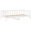 vidaXL Lit de jour avec toit sans matelas blanc 90x190 cm bois massif