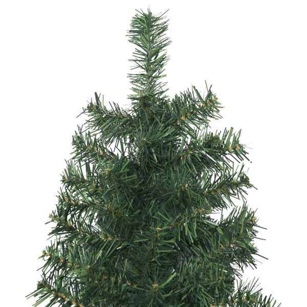 vidaXL Sapin de No&euml;l mince avec support 210 cm PVC