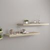 vidaXL &Eacute;tag&egrave;res murales flottantes 2 pcs ch&ecirc;ne 90x23,5x3,8 cm MDF
