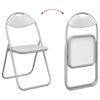 vidaXL Chaise pliante 8 pcs Blanc et Gris 48 x 43,5 x 81 cm