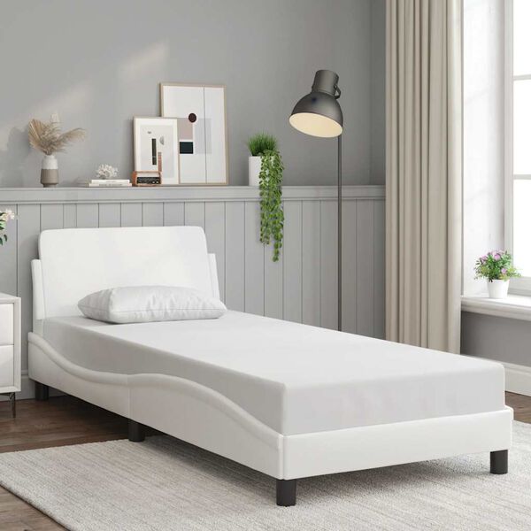 vidaXL Cadre de lit Dover blanc 80x200 cm similicuir