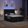 vidaXL Lit &agrave; ressorts avec matelas Noir 140 x 200 cm tissu
