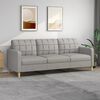 vidaXL Canap&eacute; &agrave; 3 places Gris clair 210 cm Tissu