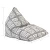 vidaXL Canap&eacute; pouf Gris Tissu Patchwork