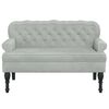 vidaXL Banc avec dossier Gris clair 119,5 x 64,5 x 75 cm Velours