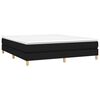 vidaXL Cadre de lit noir 180x200 cm tissu