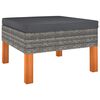 vidaXL Salon de jardin 7 pcs avec coussins R&eacute;sine tress&eacute;e Gris