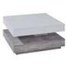 Trendteam Table basse Universal CT-119 Gris b&eacute;ton et blanc