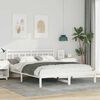 vidaXL Cadre de lit Blanc 150 x 200 cm Pin massif