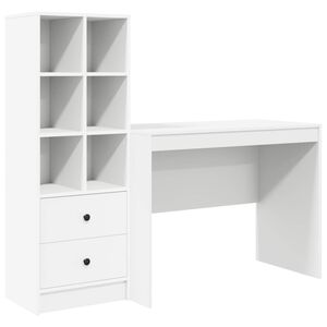 vidaXL Bureau Blanc 145.5 x 50 x 127 cm 2 pc