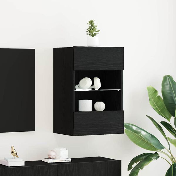 vidaXL Ensemble meuble TV Noir 40 x 30 x 60,5 cm Bois d'ing&eacute;nierie