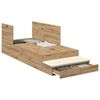 vidaXL Cadre de lit avec rangement avec tiroir Ch&ecirc;ne artisanal 90 cm