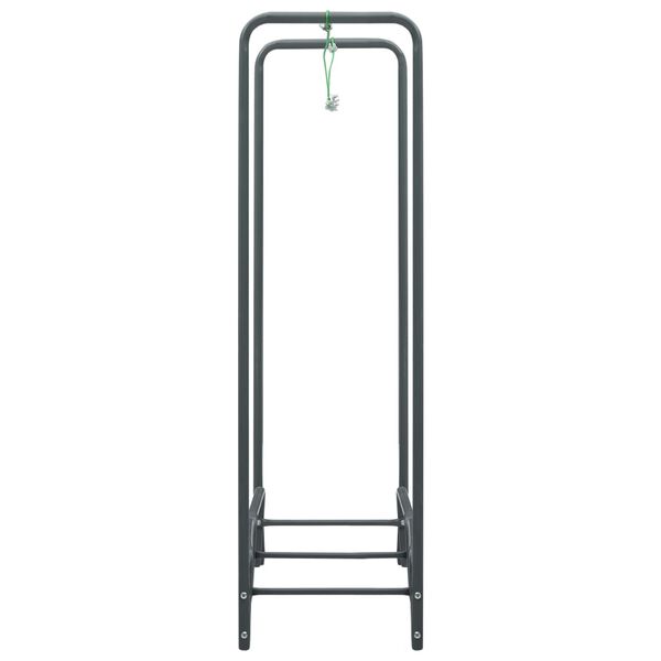 vidaXL Portant de bois de chauffage Anthracite 120x35x120 cm Acier