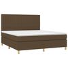 vidaXL Sommier &agrave; lattes de lit avec matelas Marron fonc&eacute; 160x200 cm