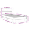 vidaXL Cadre de lit sans matelas ch&ecirc;ne fum&eacute; 100x200 cm