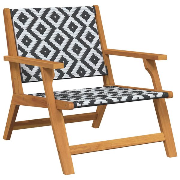 vidaXL Mobilier de jardin 2 pcs Noir et Blanc 67 x 78 x 73 cm