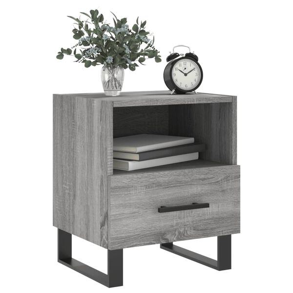 vidaXL Tables de chevet 2 pcs sonoma gris 40x35x47,5 cm
