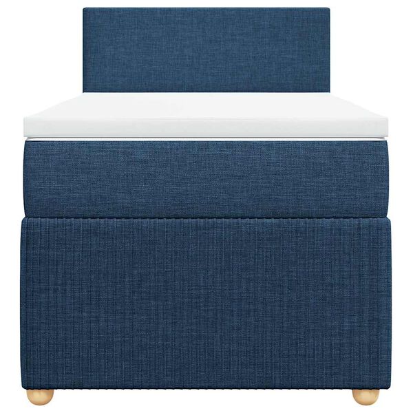 vidaXL Sommier &agrave; lattes de lit avec matelas Bleu 80x200 cm Tissu