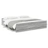 vidaXL Cadre de lit avec tiroirs sans matelas sonoma gris 180x200 cm