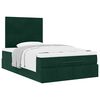 vidaXL Cadre de lit ottoman avec matelas vert fonc&eacute; 120x190 cm velours