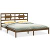 vidaXL Cadre de lit sans matelas marron miel 200x200 cm bois massif