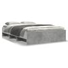 vidaXL Cadre de lit sans matelas gris b&eacute;ton 140x190 cm bois ing&eacute;nierie