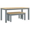 vidaXL Ensemble &agrave; manger Panama 3 pcs gris bois de pin massif
