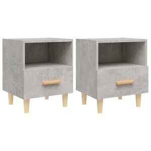 vidaXL Tables de chevet 2 pcs Gris b&eacute;ton 40x35x47 cm