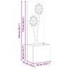 vidaXL &Eacute;cran de confidentialit&eacute; de jardin Floral Argent 50 x 140 cm