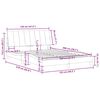 vidaXL Cadre de lit sans matelas Hanko gris clair 120x200 cm velours