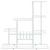 vidaXL Support pour plantes 94,5x25x88 cm Blanc M&eacute;tal
