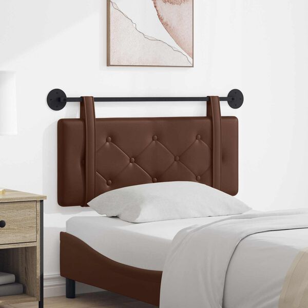 vidaXL T&ecirc;te de lit suspendue Montage mural Marron 100 cm Simili cuir